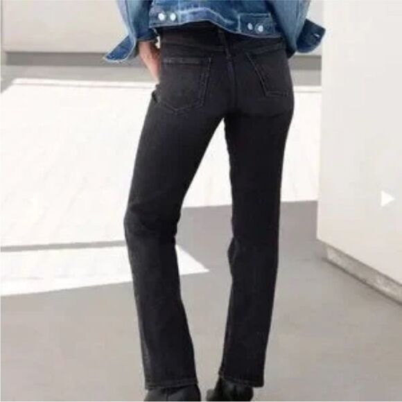 AYR The LaLa Straight Leg jeans in Vintage Black - Picture 4 of 9